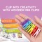 Incraftables Mini Clothes Pins for Crafts 100pcs. Colored Wooden Small Clothes Pins for Photos. Tiny Clothespins clips for Baby Shower, Display Artwork, Hanging Clothes & Hanging Decorative (1¼ inch)